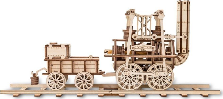 Locomotiva puzzle 3D din lemn EcoWoodArt EWA