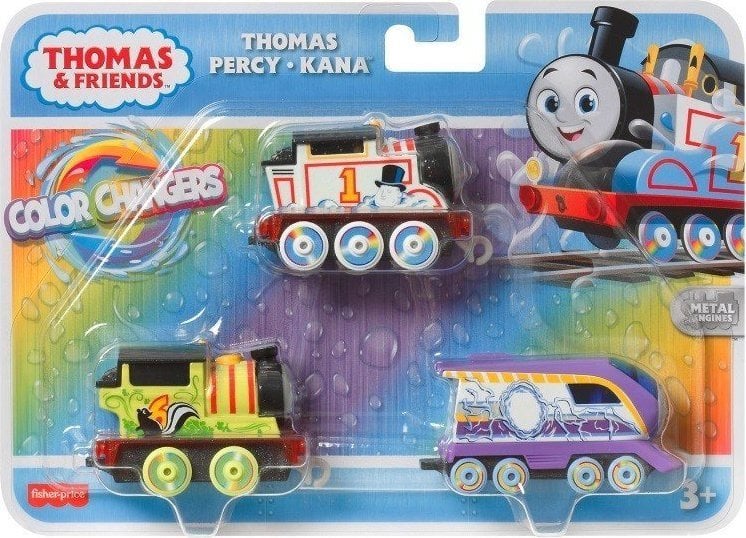 Locomotive care schimbă culoarea Thomas and Friends Fisher Price, pachet de 3