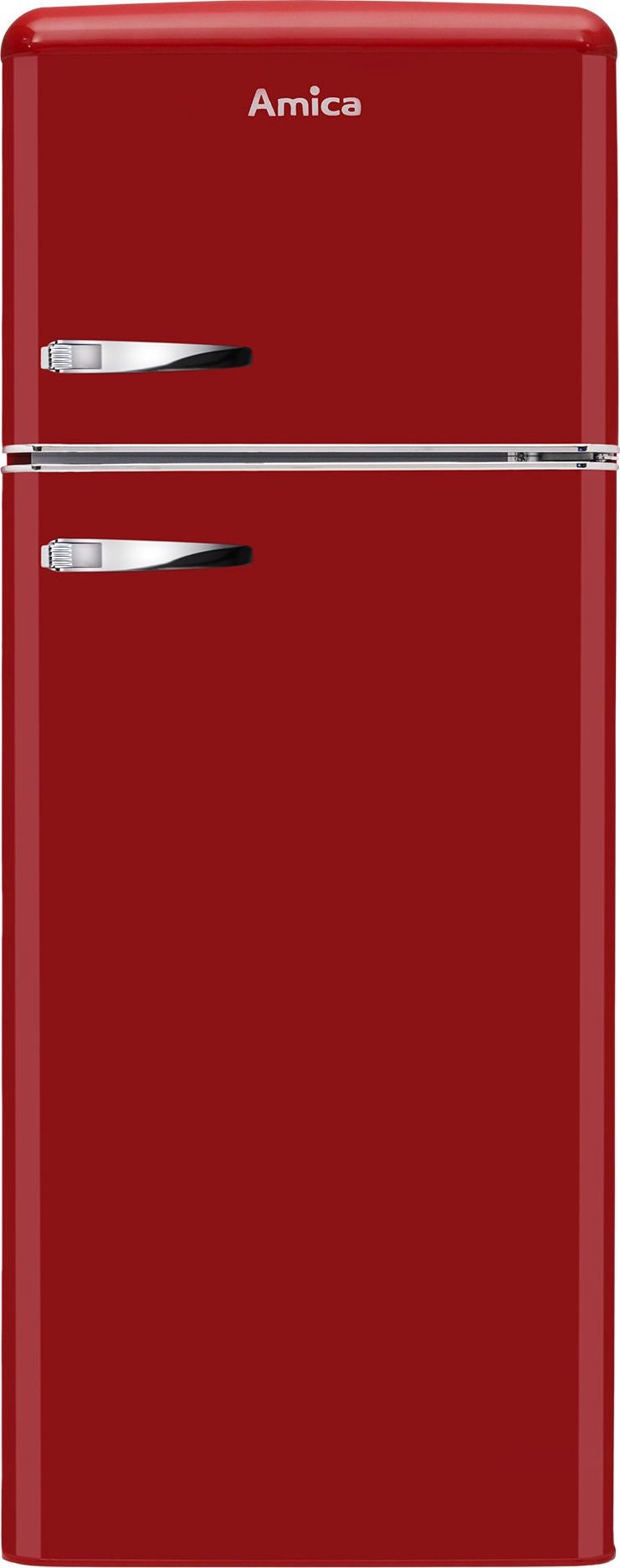 Combine frigorifice - Combina frigorifica  Amica KGC15630R,
roșu,4 rafturi,
Fara display,40 dB