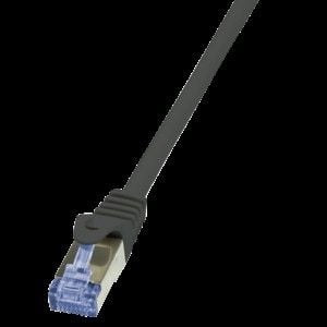 LogiLink LogiLink Patch Cable, cat. 6A, S/FTP, 20,0 m, ecranat negru (PIMF), 4 x 2 AWG 26/7, alocare pini: 1:1, miez de cupru, (CQ3113S)