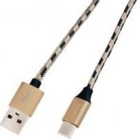 LogiLink USB zu USB SYNC-C u.Ladekabel Kupfer-schwarz 1m