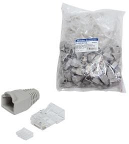 Cablu logilink RJ45 CAT.6 UTP carcasa, 100sztuk gri (MP0023)