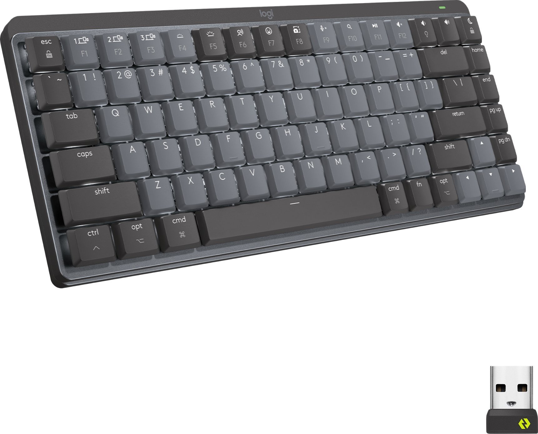Logitech Logitech MX Mini Tastatură mecanică RF fără fir + Bluetooth QWERTY SUA Internațional Grafit, gri