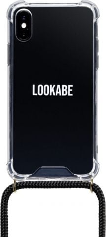 Lookabe Husă transparentă pentru telefon LOOKABE Crossbody, neagră | iPhone X/Xs