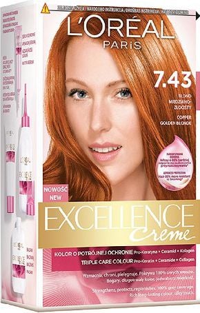 Excelenta Creme crema de colorare de cupru de aur blond 7,43 - 0258898