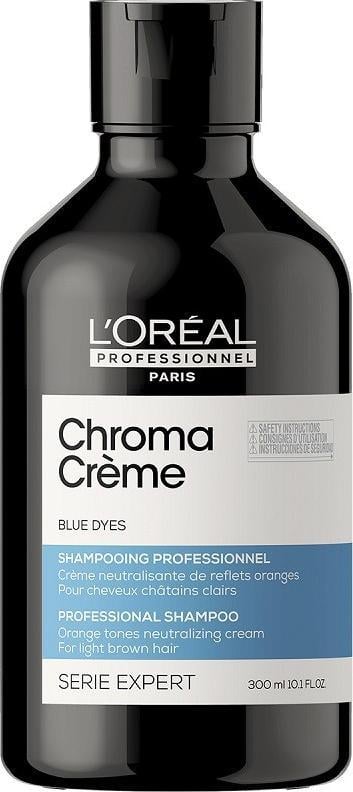 Sampon L&apos;Oreal Professionnel Serie Expert Chroma Creme Blue Dyes pentru par castaniu, 300 ml