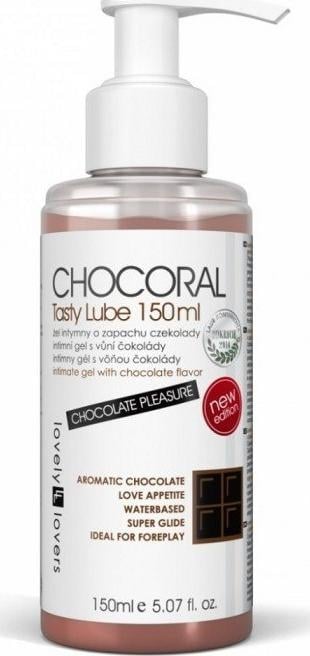 Lubrifiant cu gust de ciocolata Lovely Lovers™ Chocoral, cresterea placerii, anti iritare, preludiu formula noua 150 ml