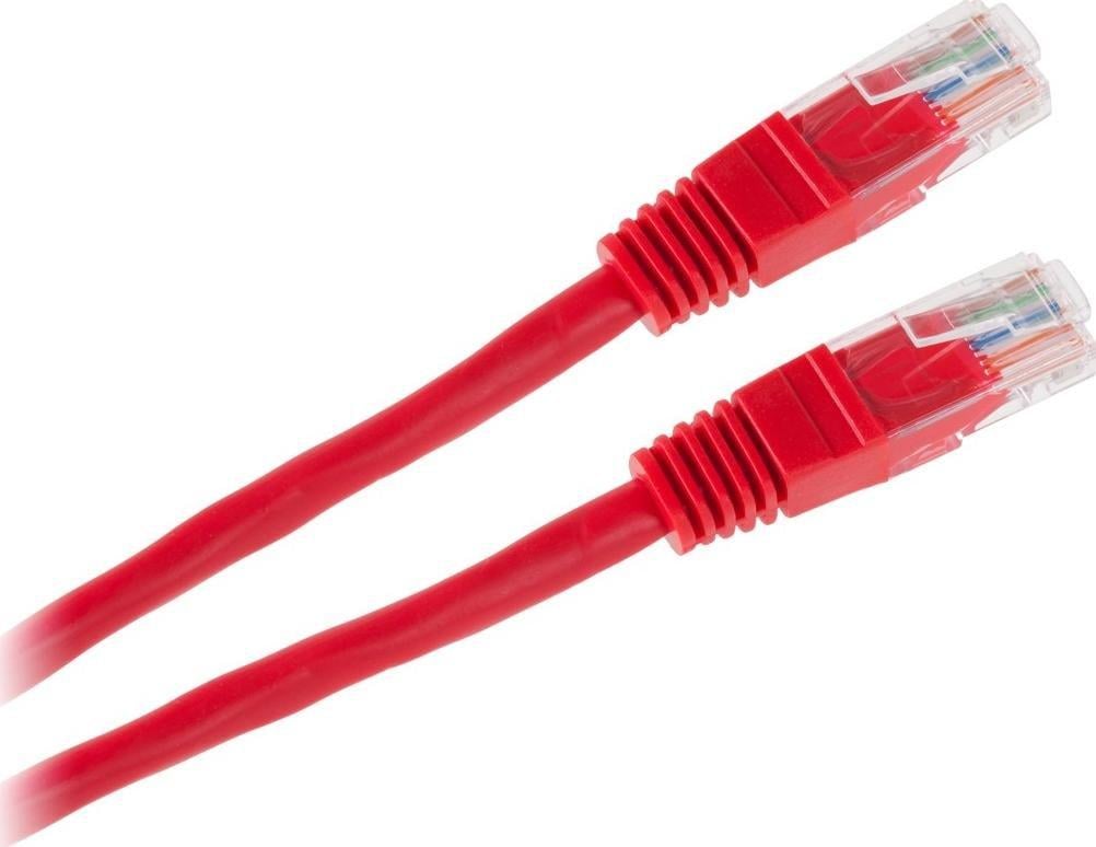 LP Patchcord kabel UTP 8c wtyk-wtyk 0,5m CCA czerwony