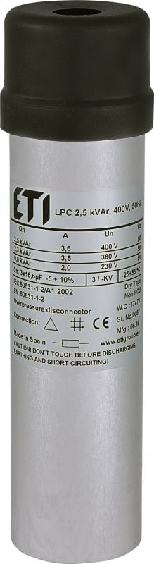LPC condensator 25 kVAr 400V 50Hz (004656702)