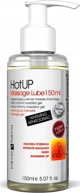 Lubrifiant puternic pentru masaj intim cu afrodisiace, Lovely Lovers HotUP, 150 ml