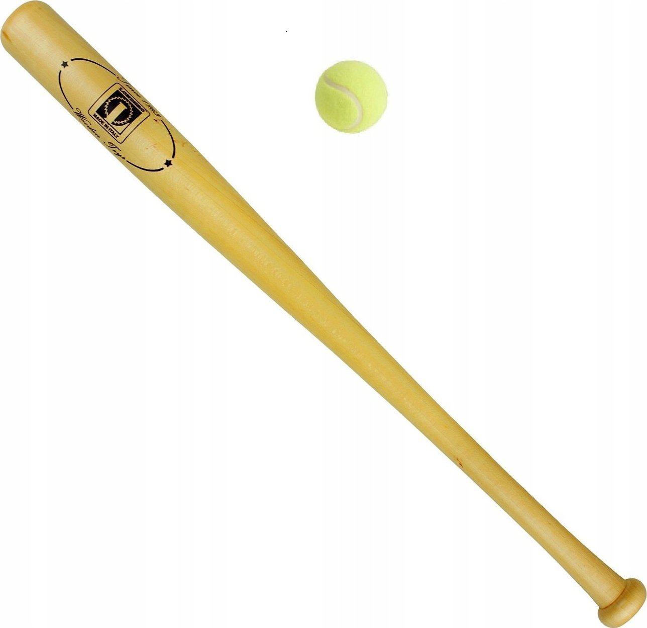 Bâtă de baseball din lemn Lucio Londero LONDERO 75 cm cu Minge de Tenis