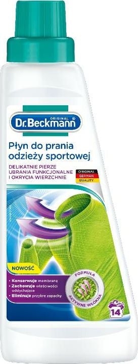 Detergent lichid pentru imbracaminte sport, Dr. Beckmann, High-Tech, 14 spalari, 500 ml