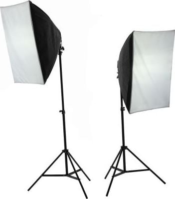 Lumini continuă Lampa 2x softbox 50x70 + 8x + 400W