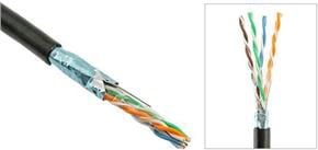 Cablu lynx cs cablu de instalare, sarma CAT5, PVC, 305m (LX-SLD-FTP5E-OUT-BK)