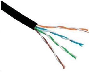 Cablu lynx cs Kabel instalacyjny, Cat6, 305m, negru (KAB-SLD-UTP6-OUT-GR)