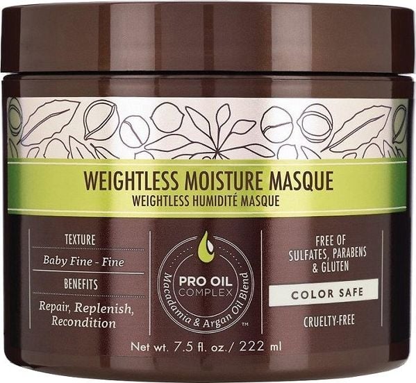 Macadamia Weightless Moisture Masque masca hidratanta pentru par fin 222ml