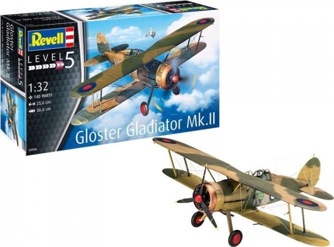 Macheta de asamblat Revell, avion Gloster Gladiator Mk. II