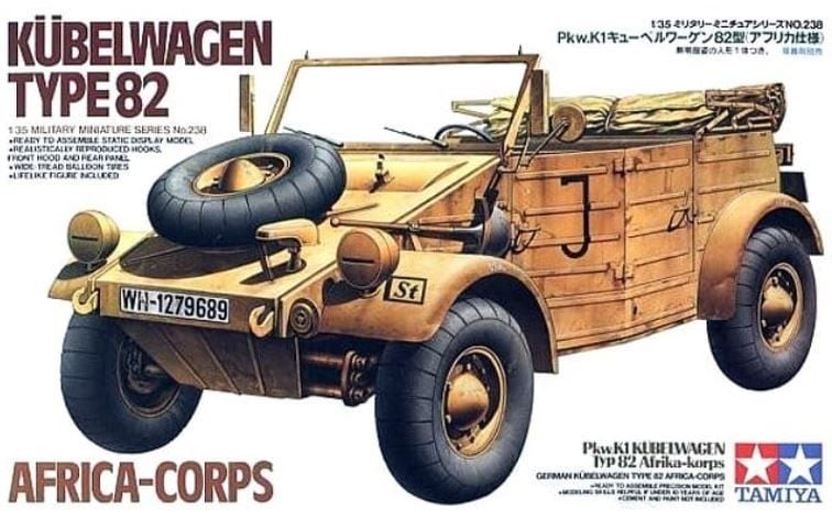 Macheta Militara Tamiya Kubelwagen Type 82 Africa Corps 1:35 Tam 35238