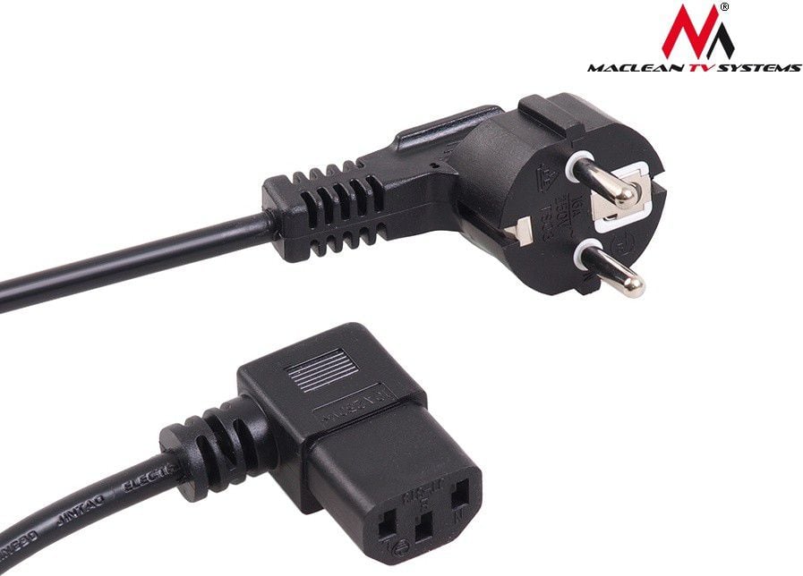Maclean MCTV-802 Cablu de alimentare cu mufa UE cu 3 pini de 1,5 m