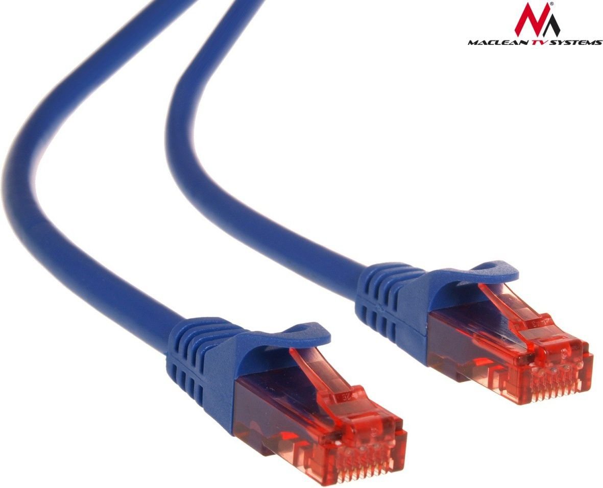 Cablu de conectare din fibra optica , Maclean , MCTV 302N UTP cat 6 plug plug , 2 m , blue