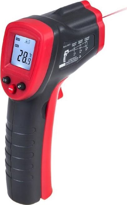 Termomentru non-contact Maclean MCE320, -55/+380 grade C, cu laser pointer
