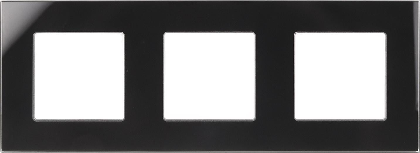 Rama tripla din sticla Maclean, MCE731B, neagra, 228 x 86 mm