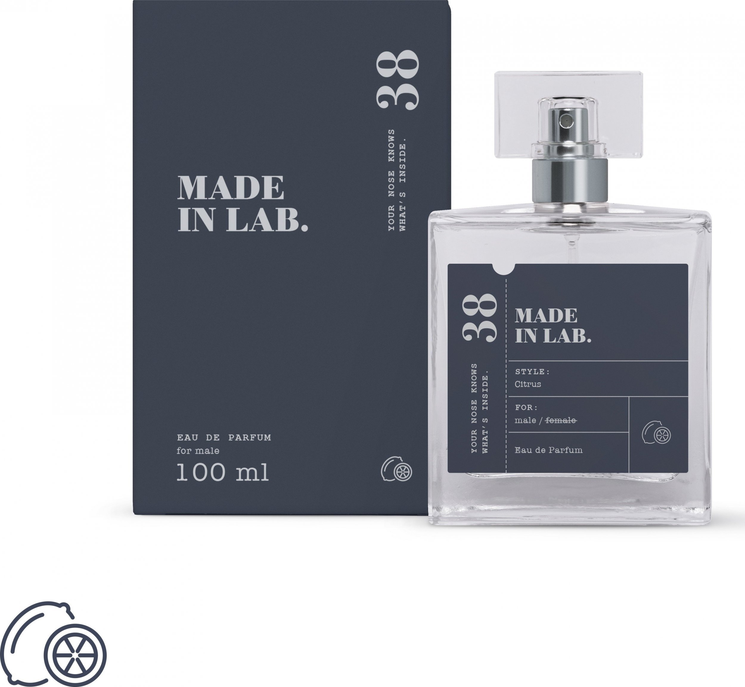 Realizat în laboratorul Made In Lab Made In Lab, parfumul unisex 38 este disponibil în varianta de 100ML și este o apă de parfum.