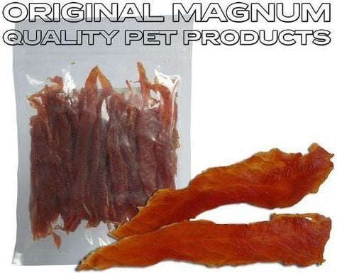 Recompense pentru caini Magnum, Fasii din carne cu Piept de Rata Soft, 250g