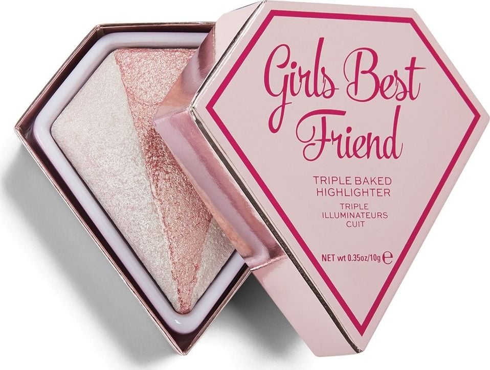 Makeup Revolution I Heart Revolution Triple Baked Highlighter Potrójny rozświetlacz Girls Best Friend 10g