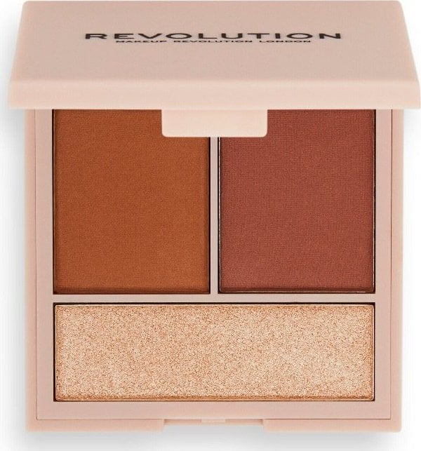 Makeup Revolution MAKEUP REVOLUTION_Contour Powder Paleta compacta de bronzant pentru conturarea fetei Fair 7g