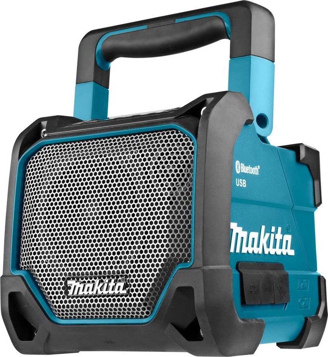 Makita DMR202, difuzor (turcoaz / negru, jack, USB, Bluetooth)