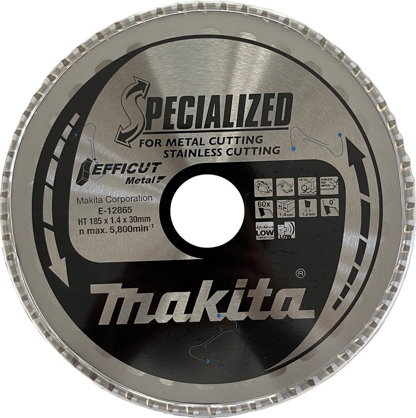 Ferăstrău circular Makita 185 x 30 x 60 DENTI METAL EFFICUT