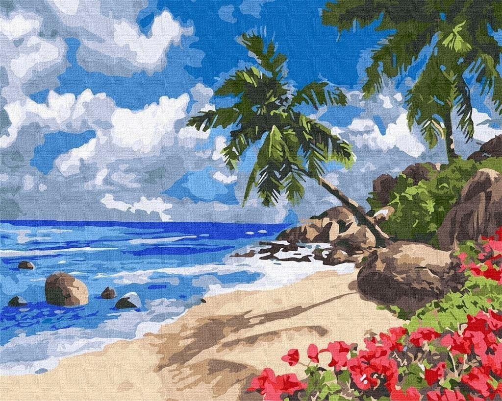 Pictura dupa numere - Insula tropicala 40x50cm