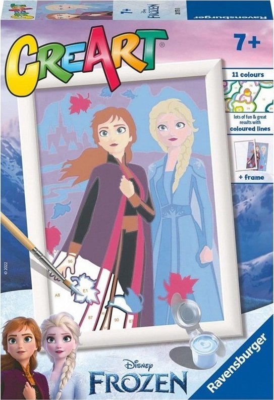 Carte de colorat CreArt pentru copii: Frozen: Sisters' Power 201730 RAVENSBURGER pictură după numere