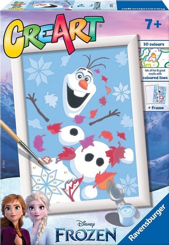 Carte de colorat CreArt pentru copii: Frozen: Cute Olaf 201723 RAVENSBURGER vopsea dupa numere
