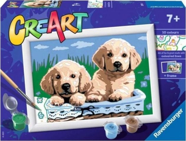 Carte de colorat CreArt pentru copii Puppies