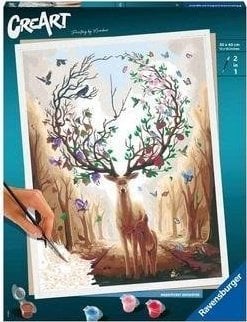 Carte de colorat CreArt: Magic Deer 202737 RAVENSBURGER vopsea dupa numere