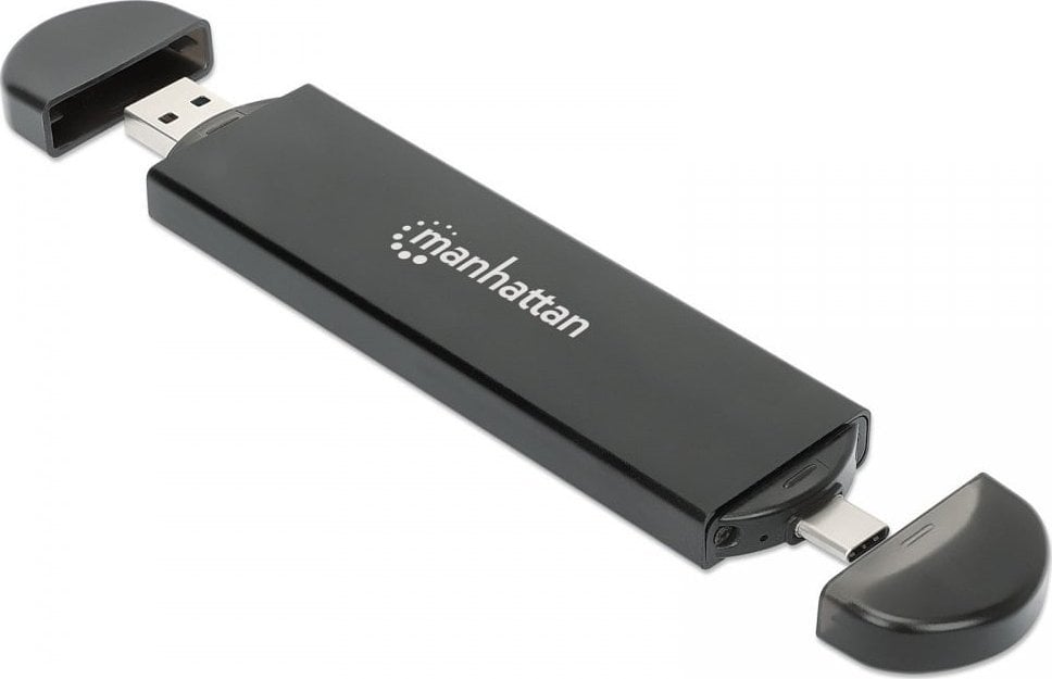 Hard Disk-uri - Manhattan Drive Carcasă externă Manhattan USB-C/A 3.2 Gen2 M.2 NVMe SSD SATA
