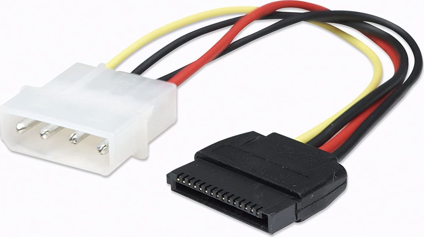 Cablu manhattan adaptor Molex putere - 2 x SATA (349369)