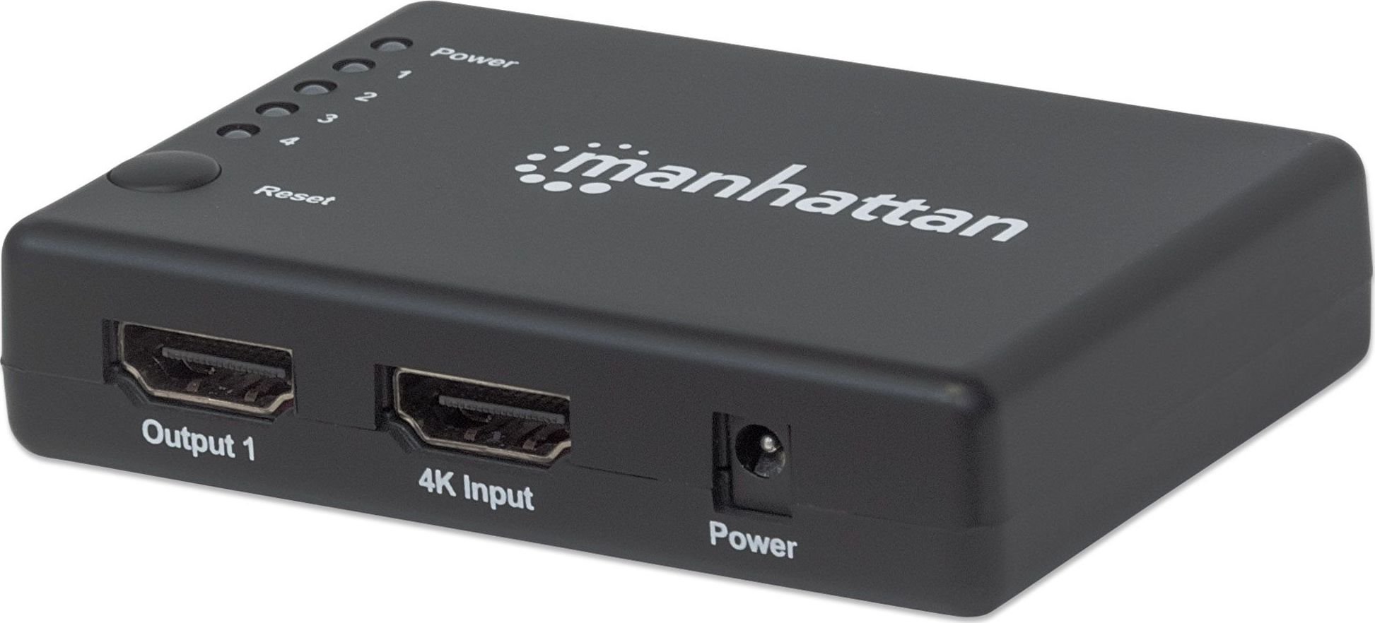 Manhattan Rozdzielacz AV splitter HDMI 1.4 1x4 4K@30Hz UHD zasilanie AC