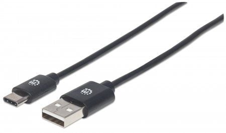 Manhattan USB-A - USB-C cablu USB 2m negru (354929)