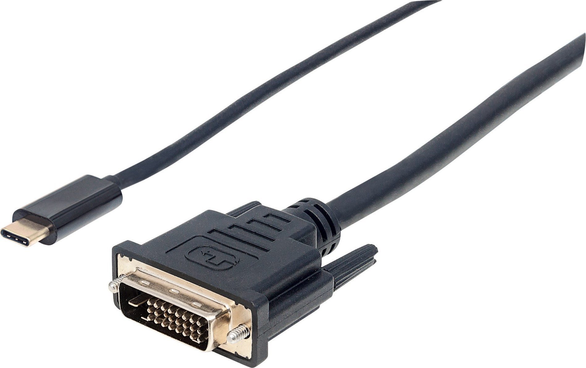 Manhattan USB-C - cablu USB DVI-D 2m negru (152457)