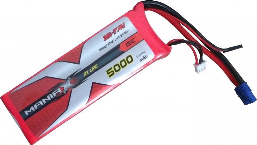 Baterie LiPo, ManiaX, 5000mAh, 7.4V, Mufa JT/XT60, Multicolor