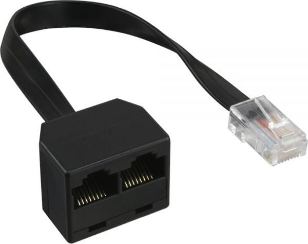 Manifold RJ45 2x RJ45 0.15m, negru (69933)