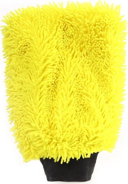 Mănușă de spălat auto din microfibră AMiO 23x17cm 71g (galben)