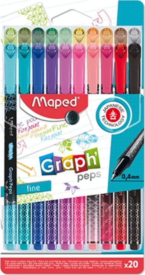 Maped Fineliner Graph Peps Deco 20 culori MAPED