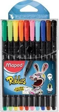 Maped Fineliner MAPED Rabbids husă de 10 culori Maped