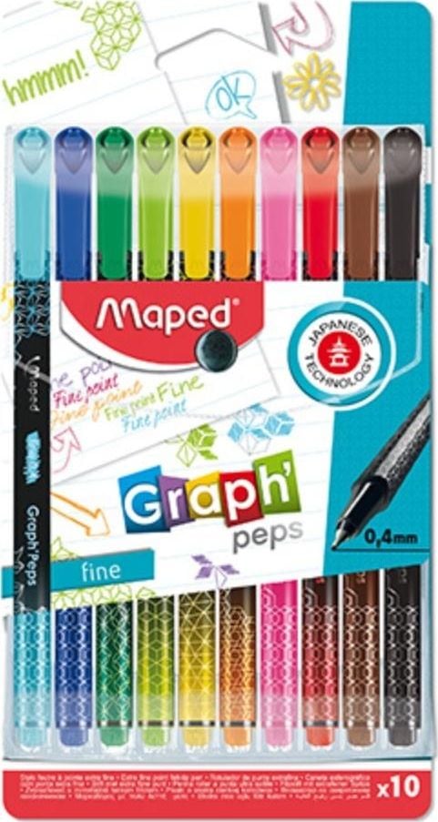 Maped Fineliner Graph Peps Deco 10 culori MAPED