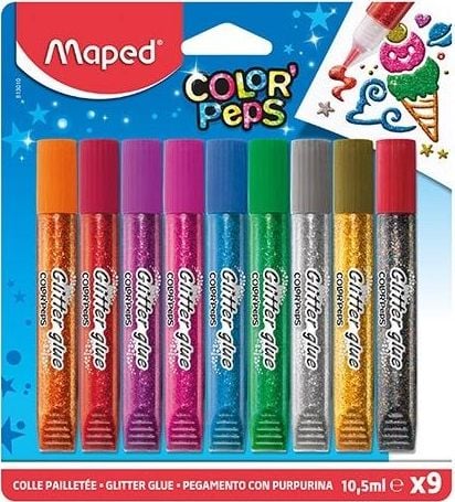 Maped Glitter lipici Colorpeps 9 culori MAPED