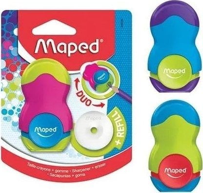 Creioane si ascutitori - Maped Sharpener cu radieră Loopy colorat MAPED